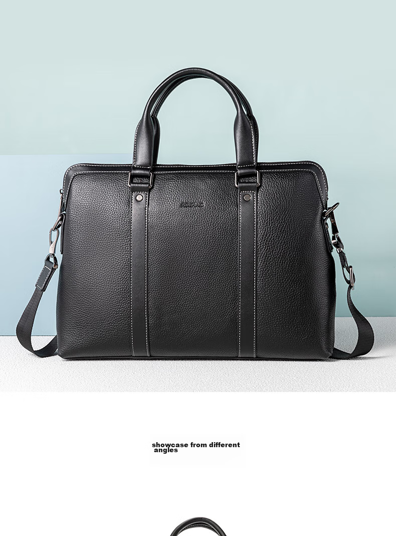 Aokang Business Briefcase, Top-Layer Cowhide Leather Handbag for Men, Laptop Messenger Bag, Birthday Gift for Husband 11