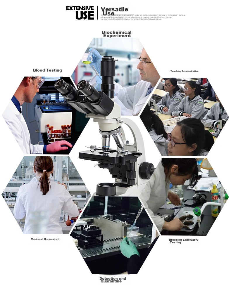 Phenix PH50-3A43L Three-Lens Biological Microscope, Professional Teaching And Experimental, High Magnification, High Definition, for Health Care And Livestock Breeding 2
