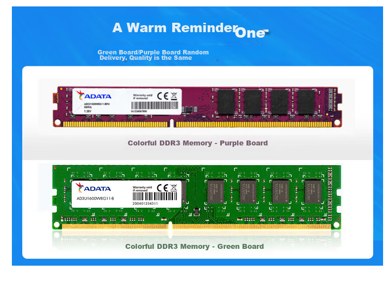 ADATA 8GB DDR3 1600 Desktop Memory, Wanziqianhong 1