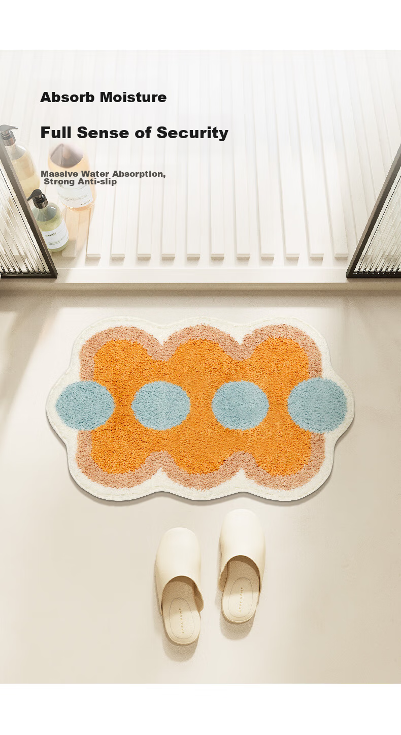 Shandian Bathroom Non-Slip Mat, Highly Absorbent Doormat, Entrance Foot Mat, Toilet Washroom Bathroom Home Use Mat 7