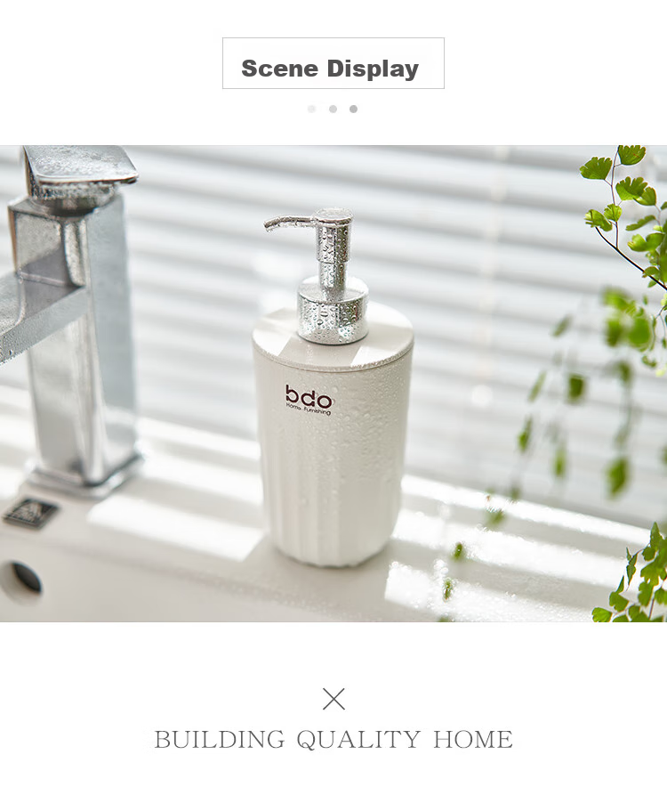 BDO Push-Type Large Capacity Dispensing Bottle, Bathroom Hand Soap Empty Bottle, Hotel Bathroom Replacement Bottle, 320ml 6