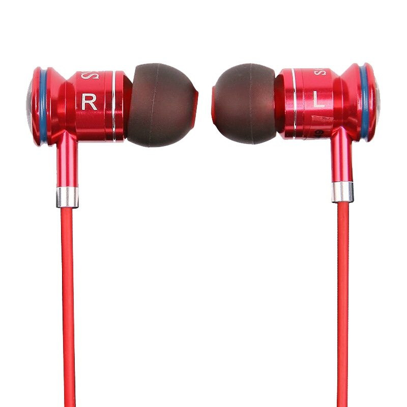 ISK SEM5S In-Ear Professional Monitoring Headphones for Mobile Phones, Computers, Sound Cards, Live Streaming, Karaoke Recording, Gaming And Music - Red Earbuds, Gift