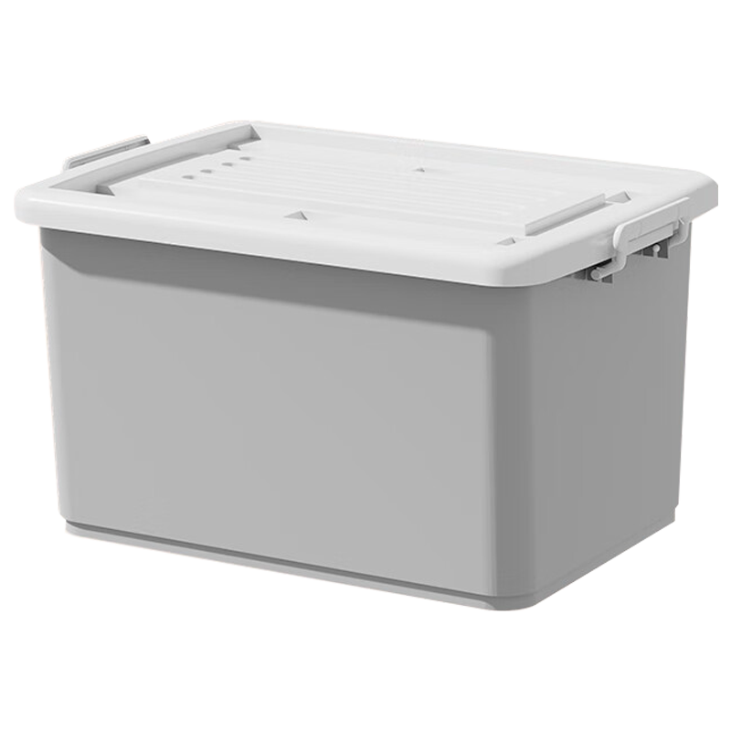 Qingye Mu Large Plastic Storage Box with Wheels, 110L Capacity, Gray Color, 1 Piece