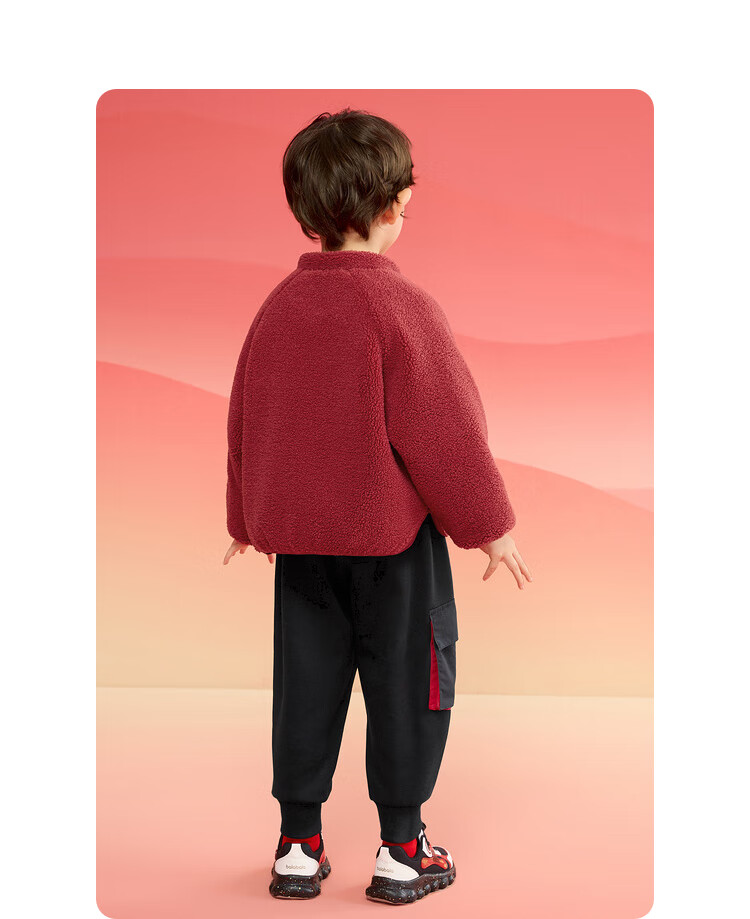 BALABALA Boys' Cotton Jacket, Girls' Padded Coat, Baby Winter Clothing, New Year's Outfit, Plush Outerwear, 208125106201 21