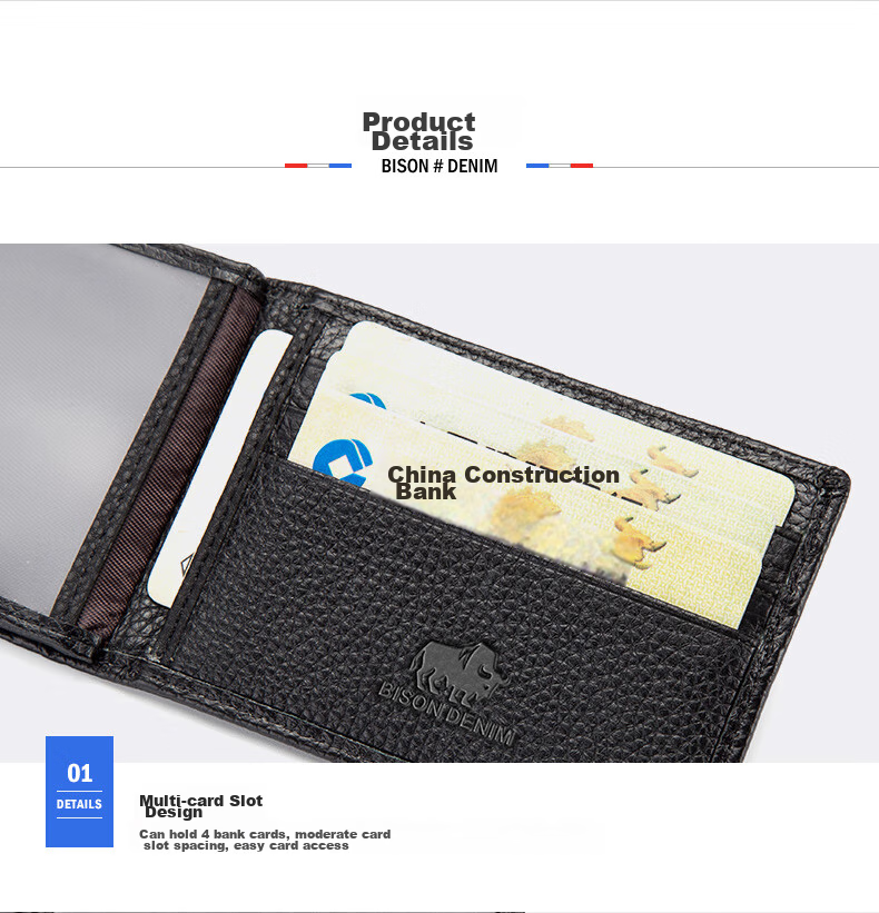 Meizhouyeniou Driver's License Holder, Leather Card Holder, Top-Grain Cowhide Wallet, Black Birthday Gift for Boyfriend 14