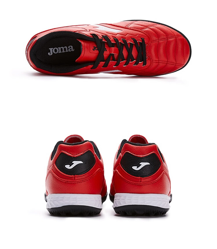 JOMA Soccer Shoes with Molded Studs for Adults, Men, Women And Youth, TF Non-Slip Professional Competition Football Training Shoes, Red, Size 43 14