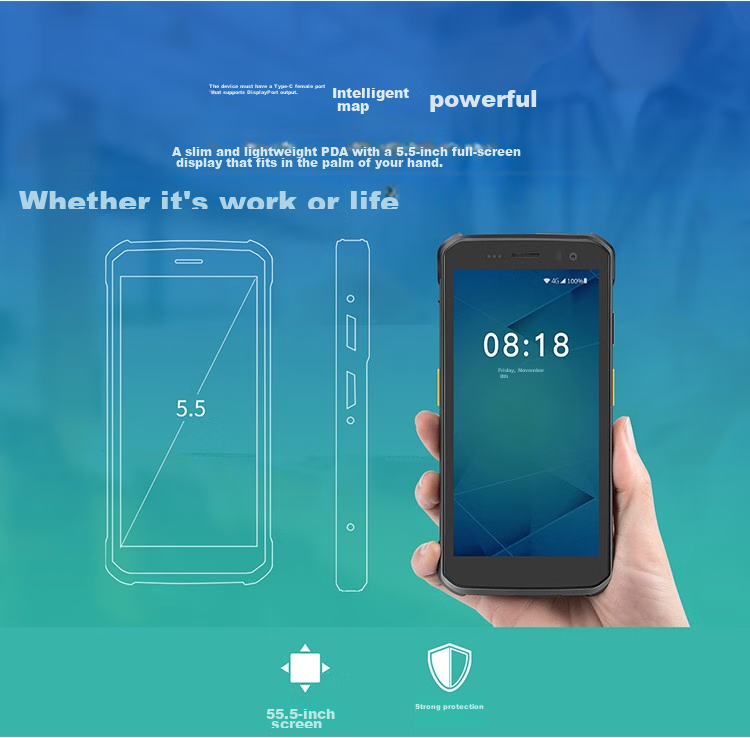 IData (Yingda) T1 PDA Handheld Data Terminal Collector, Industrial Smartphone Scanner, Warehouse Logistics Express Hospital, IData T1 1D/2D 2G+32G 2