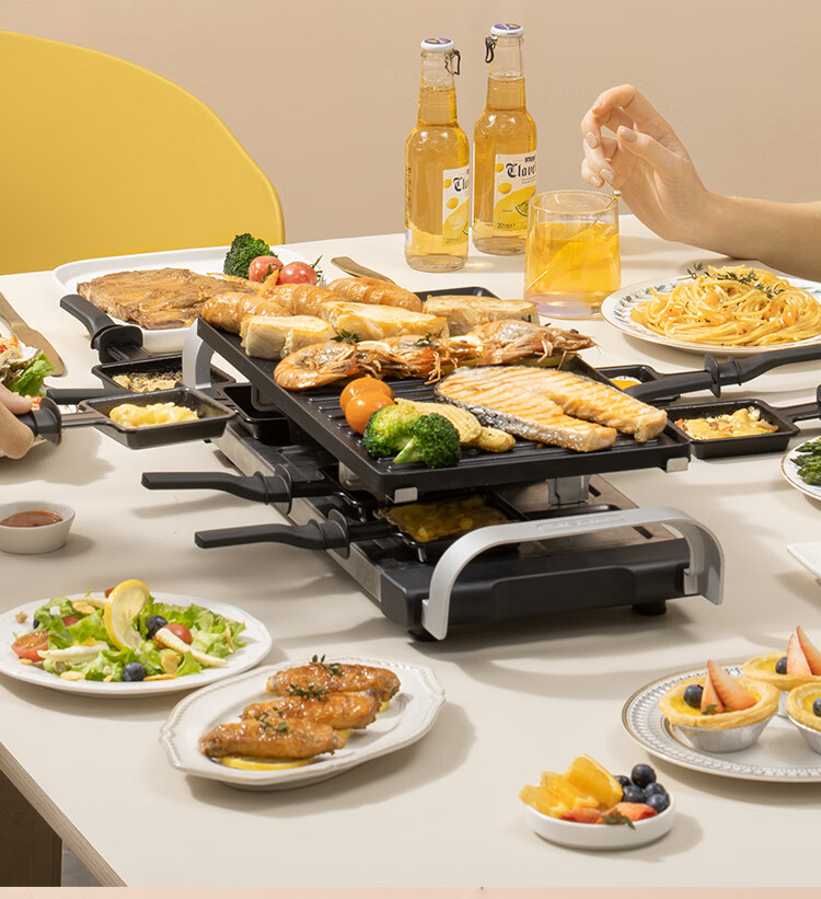 Liven Multifunctional Pot Electric Grill Home Non-Stick Electric Grill Iron Plate Grill Machine Barbecue Grill Rack Fully Automatic Grill KL-J7900 6