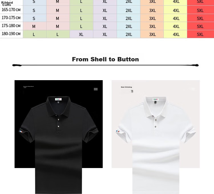 LIMENG Men's Short Sleeve T-Shirt Summer Solid Color 100% Cotton Polo Shirt Light Gray 4XL 9
