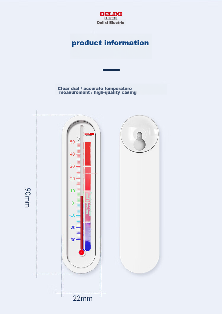 DELIXI ELECTRIC Thermometer, Digital Display, Strong Magnetic Attachment, Ultra-Long Probe, Dual-Use for Wall And Stand Mounting, Indoor And Outdoor Use 11