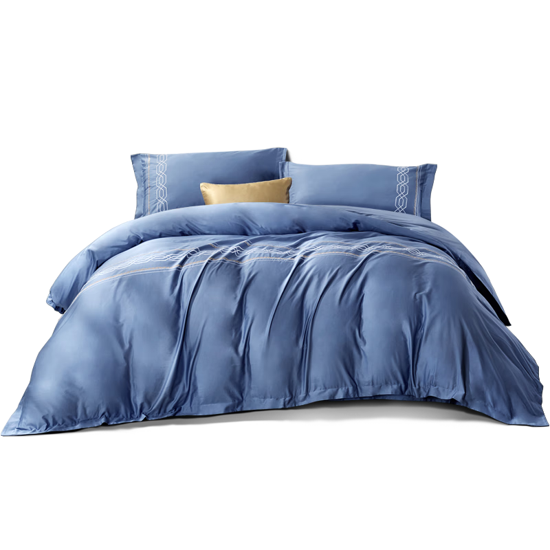 FUANNA HOTEL Series Four-Piece Set, 60S Long-Staple Cotton, Pure Cotton Sateen Hotel Set, 1.5-Meter Bed, 203*229cm