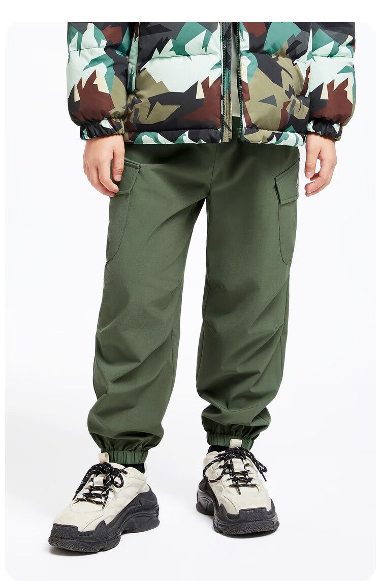 Annil Boys' Full Waist Woven Shorts, 2024 Autumn New Style, Cloud Mountain Coffee Color, Size 110 6