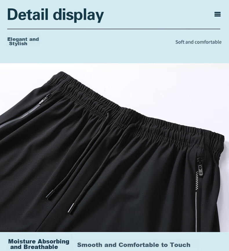 MiiOW Cooling Shorts for Men, Summer Trendy Ice Silk Quick-Dry Fitness Five-Point Pants, Large Size Sports Pants, Father's Day Gift 14