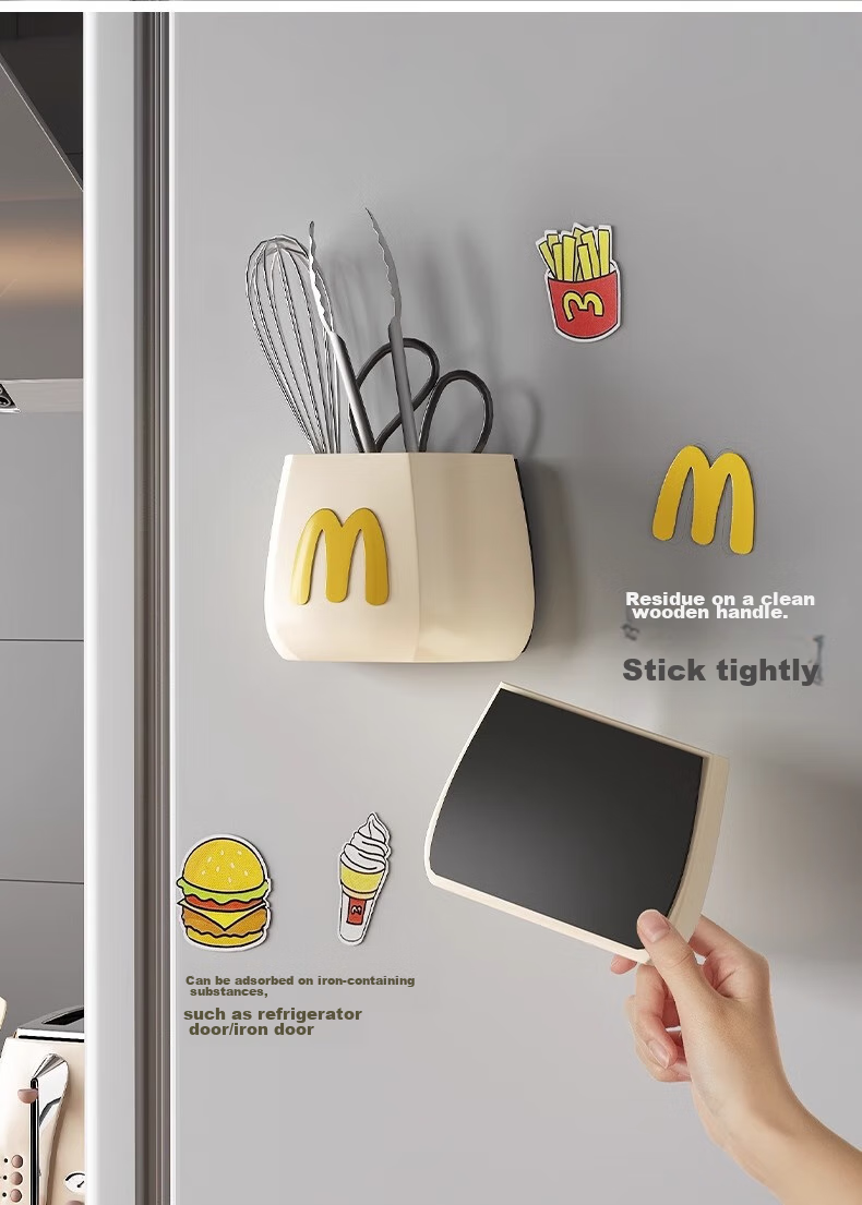 Jiadu Refrigerator Magnetic Storage Box [Set of Two], Organizer Shelf, Wall-Mounted Storage Rack, Kitchen Utensils Holder, Doorway Organizer 3