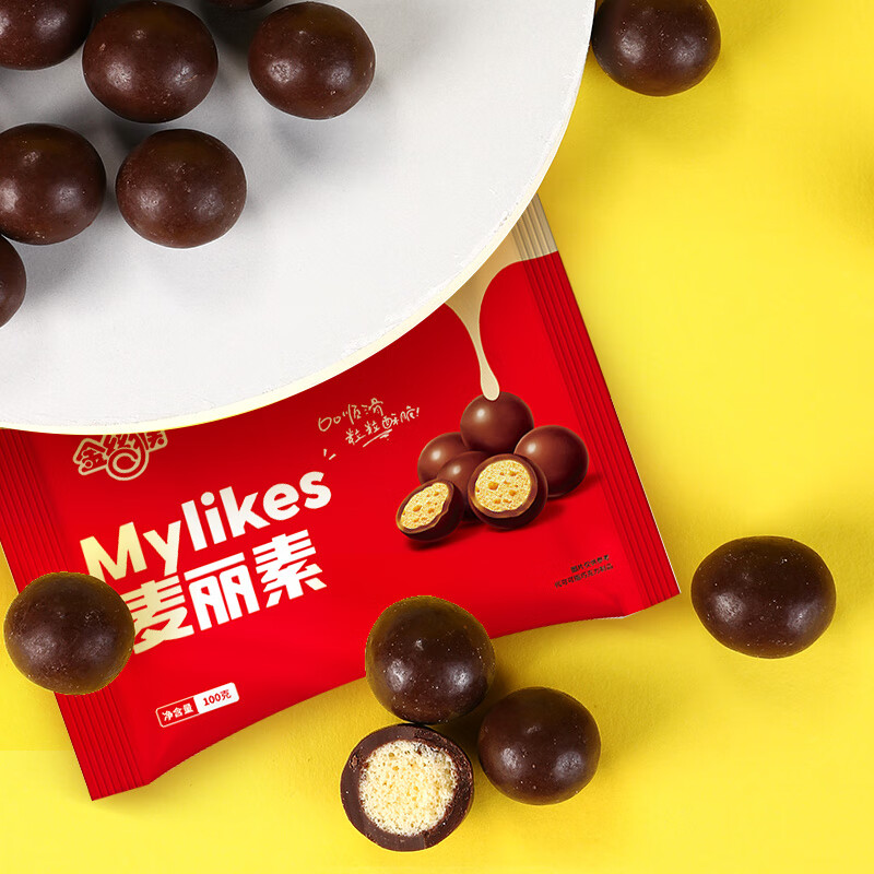 金丝猴麦丽素 牛奶夹心巧克力豆 23g*10包/袋 休闲小零食 伴手礼礼物