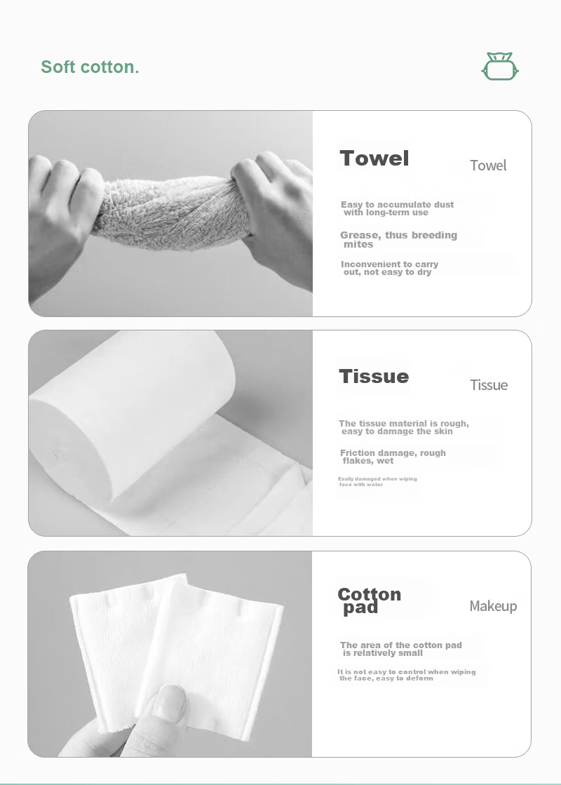 COTTON SHOOTS Disposable Face Towels, Pure Cotton Soft Wipes, Thickened Facial Cleansing Cloths, Hanging Family Pack, 2 Packs × 168 Sheets, 20*20cm 3