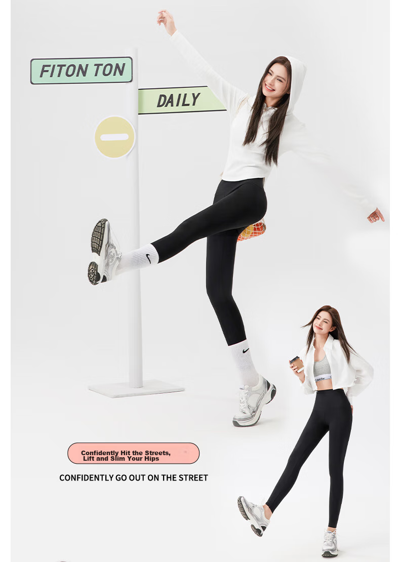 FitonTon Shark Leggings for Women, Autumn And Winter, Butt-Lifting And Tummy Control, High-Waisted, Slightly Compression, Butt-Lifting Band, Tight-Fitting Yoga Pants, Gray, L 20
