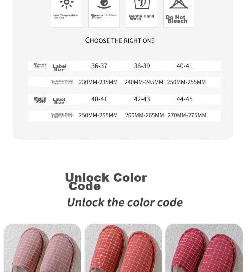 Huameijianbu Versatile Thick-Soled Couple Cotton Slippers for Indoor And Outdoor Use, Fleece-Lined Warm Cotton Slippers HM2258 Brown Size 44-45 7