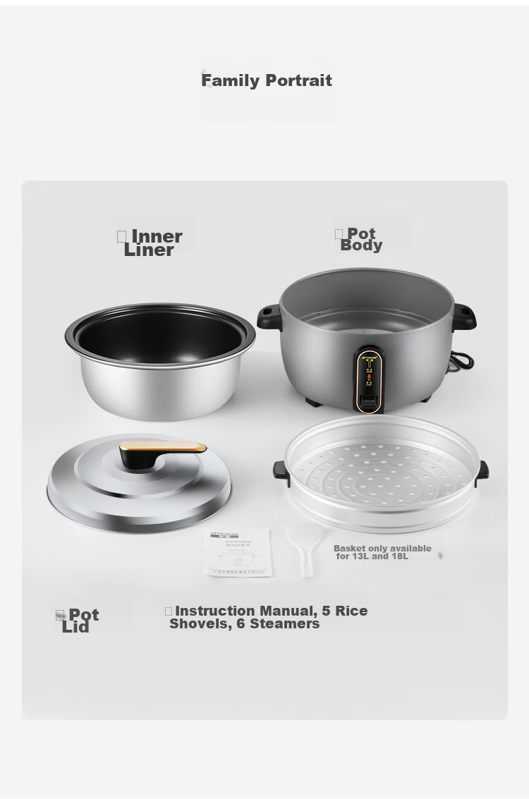 PESKOE Rice Cooker, Commercial Rice Cooker, 28-Liter Large Capacity Electric Rice Cooker for Hotels And Canteens, CFXB280-35 20