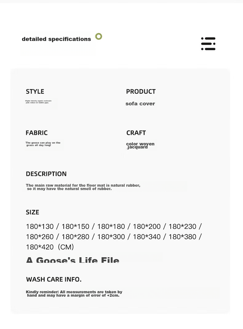 Pierre Cardin Sofa Cover, Full Coverage Sofa Throw, Anti-Scratch, Non-Slip, All-Season Use, Cotton And Linen Sofa Pad Cover, 180*130cm 13