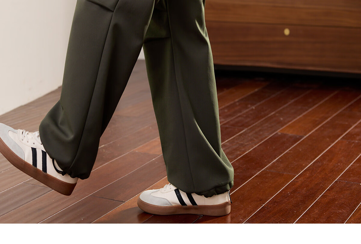 Halo Queen Women's Casual Pants, American-Style Breathable Loose Cargo Pants, High-Waisted Draping Parachute Pants H13KK2711 45