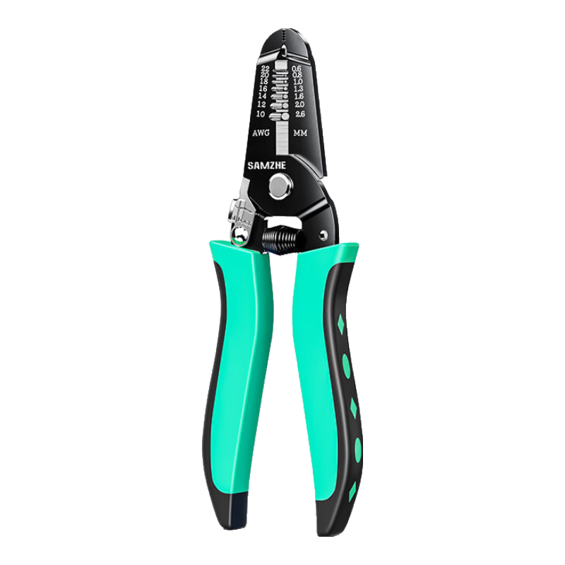 SAMZHE Wire Stripping Pliers, Electrician's Pliers, 7-Inch Multifunctional Crimping Pliers, Wire Stripper, Wire Puller, 7-Gear Wiring Tool, Wire Peeling Pliers BXL01