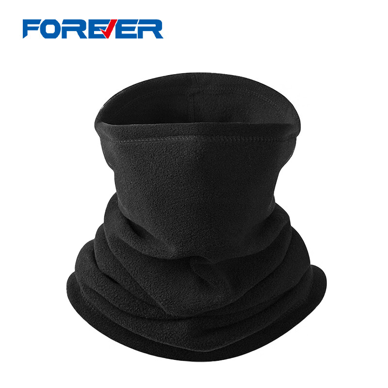 FOREVER Neck Gaiter for Men And Women, Winter Outdoor Warmth, Autumn And Winter Thickened Fleece Pullover Neck Warmer, Black