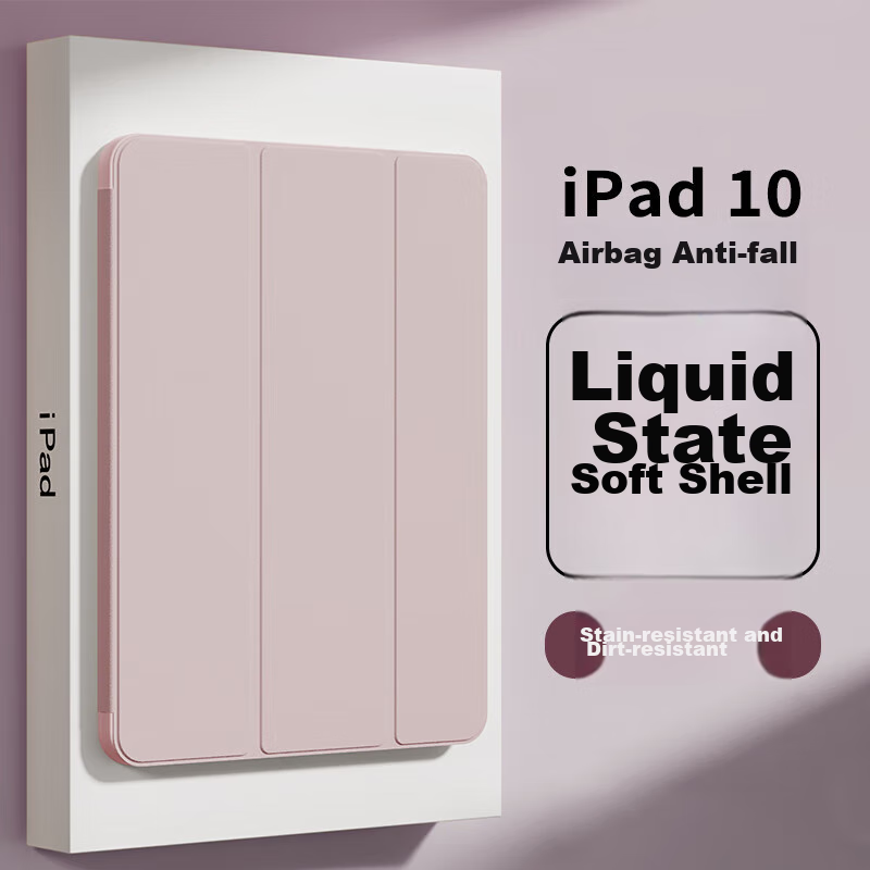 Защитный чехол Zhiting для iPad 10-го поколения (2025 г., чип A16), 11 дюймов, полносиликоновый, противоударный, с классической подставкой-книжкой, цвет «Цветок вишни»