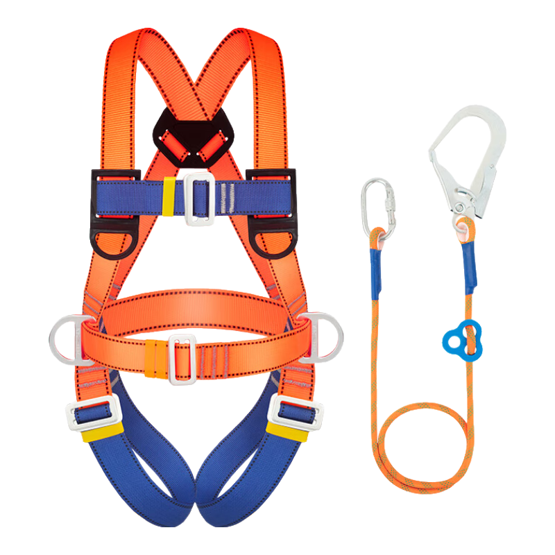 MATZUKI Five-Point Safety Harness High-Altitude Work Safety Rope (Adjustable Single Large Hook 3 Meters)