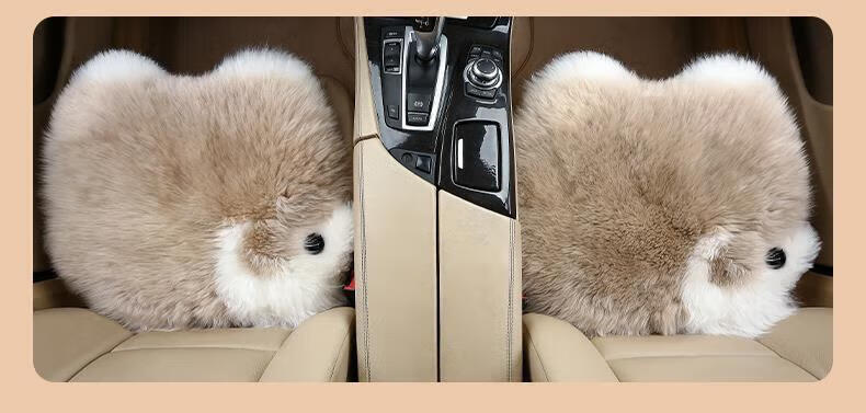 Xiangdaxia Car Seat Cushion, Winter Wool Thickened Seat Pad, Warm Chair Cushion for Winter, Universal, Silk Mist Brown [Single Piece] 13