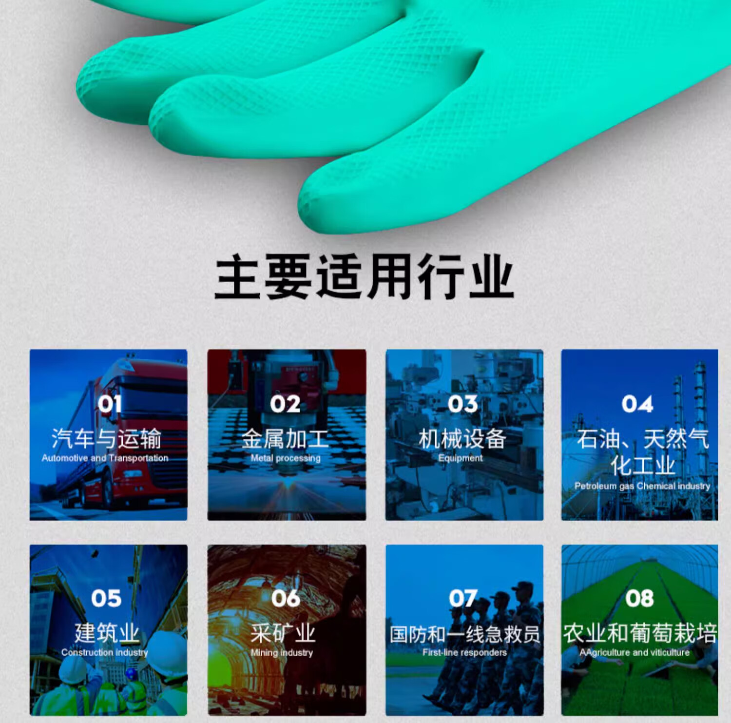 Ansell Acid And Alkali Resistant Solvent-Resistant Gloves, Oil-Resistant Industrial Protective Equipment, Nitrile Rubber Gloves 37-176 (1 Pair) 8/M 2