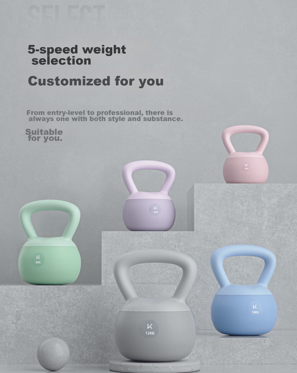 Keep [Same As Course] Soft Kettlebell for Women's Home Fitness Arm Training And Body Shaping, Pink/4KG 17