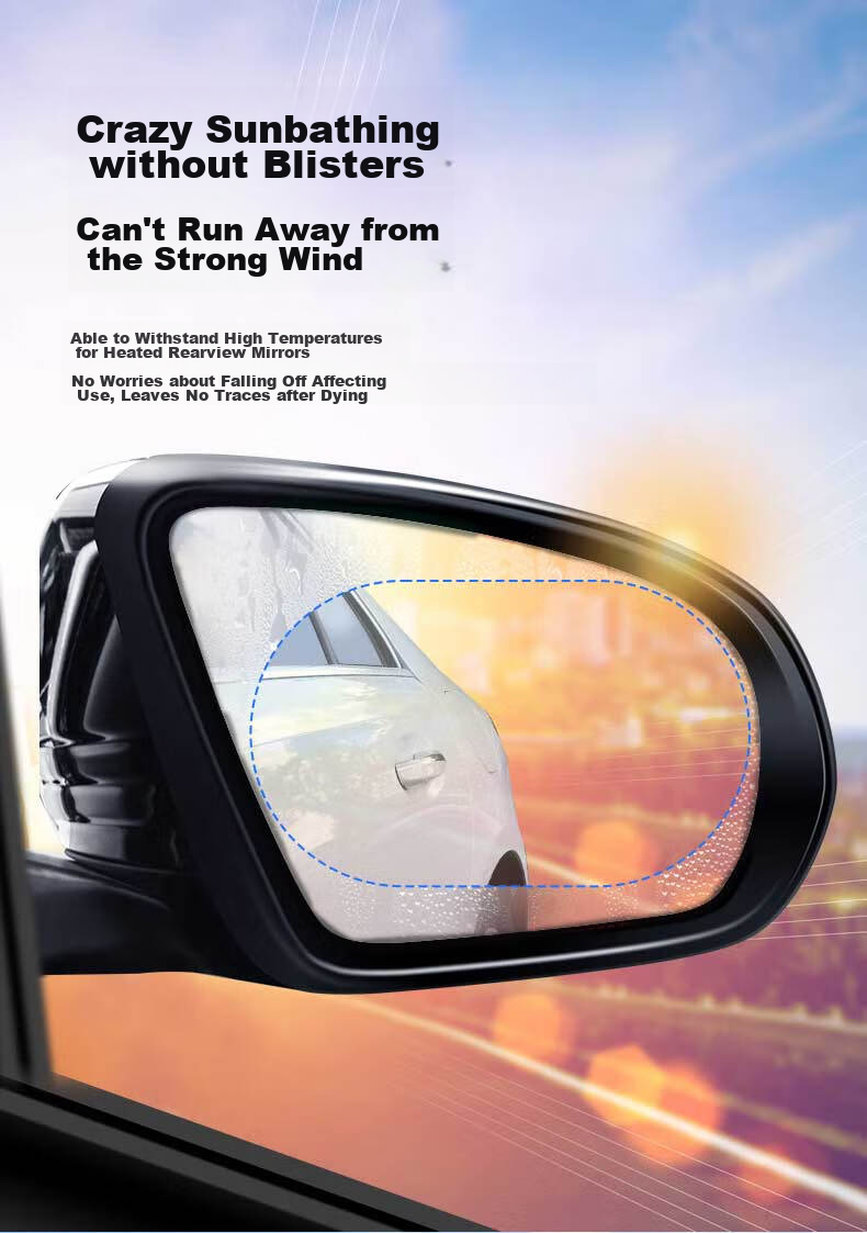Zhunhang Car Rearview Mirror Rain Film, Reversing Mirror Waterproof Sticker, Side Window Anti-Fog And Anti-Glare High-Definition Water Repellent Film, Universal Fit 15