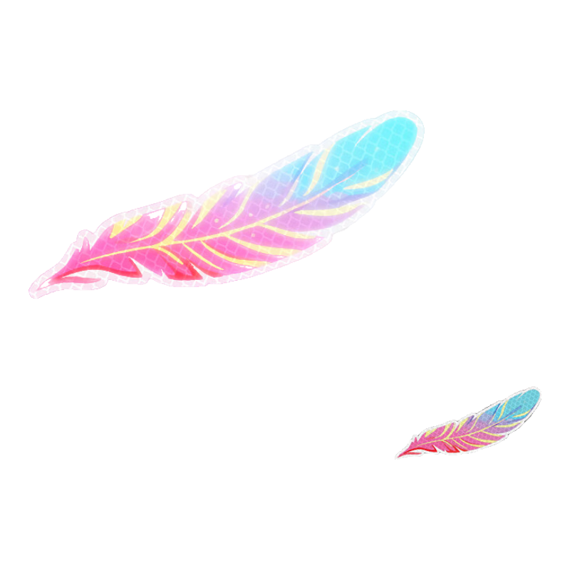 3M Reflective Warning Tape, Luminous Sticker for Electric Bikes, Motorcycles And Cars, Scratch Cover, Diamond Grade-A Dreamy Feather Pattern, 16cm*6cm (1 Piece/bag)