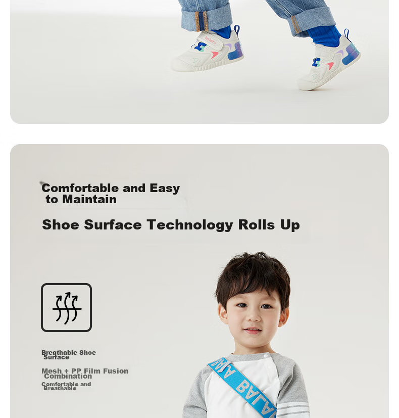 Katetu Baby Walking Shoes, Spring New Children's Shoes, Kindergarten White Sneakers, 1-3 Years Old Little K Shield Functional Steady Walking Shoes X4AE012 5