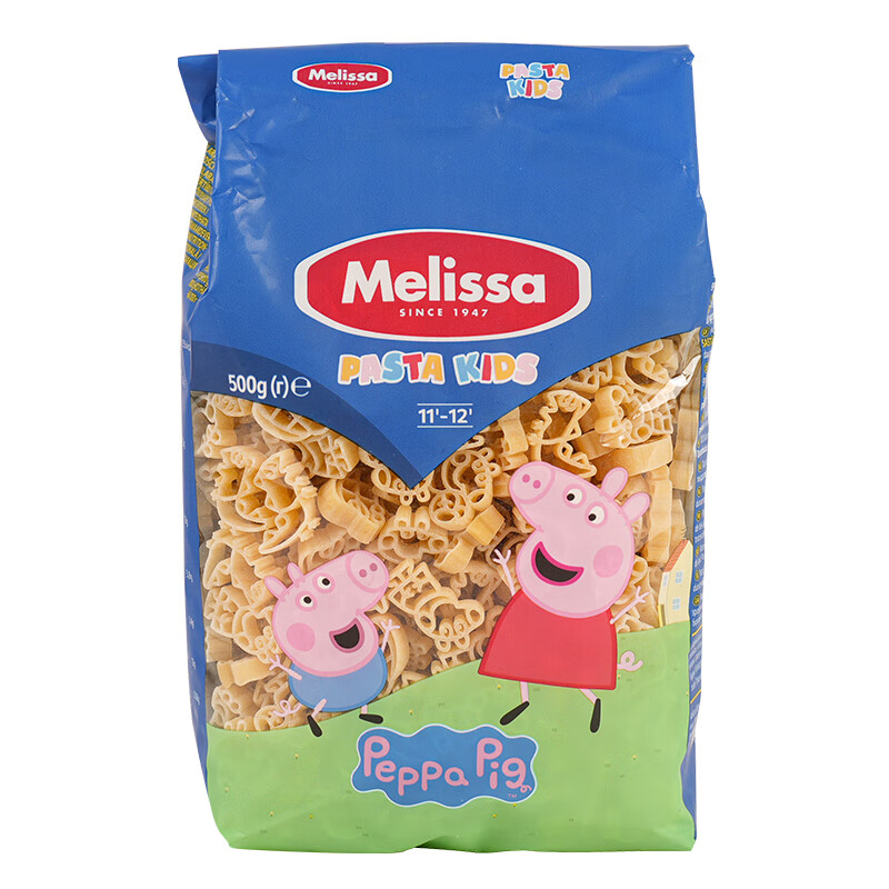 麦丽莎希腊进口粉红小猪儿童意大利面 500g 卡通趣味低脂高蛋白儿童意面
