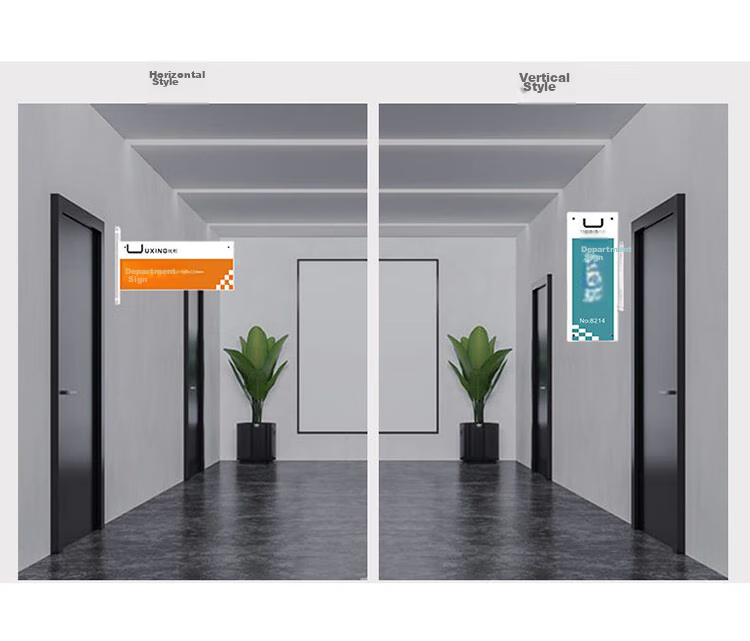 Yijuzhangning Office Door Sign, Replaceable Pull-Out Acrylic Door Sign, School Company Enterprise Door Sign, Brushed Silver, 28*12CM 3