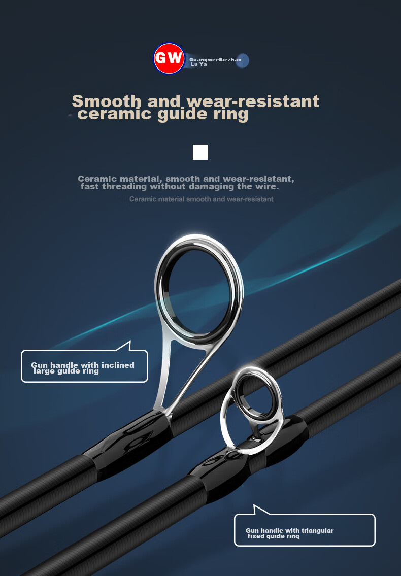 GW Fishing Rod, Biezhaoluya Rod, 2.4 Meters Straight Handle, M Action, for Black Lure Fishing, Suitable for Both Freshwater And Saltwater Fishing 14