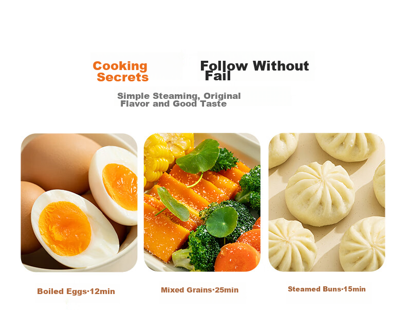 Joyoung Egg Cooker, Steamer, Hot Spring Egg Machine, Smart Timer with Auto Shut-Off, Egg Cooking Device for Soft-Boiled Eggs And Tea Eggs, Compact All-In Breakfast Steamer GE361 8