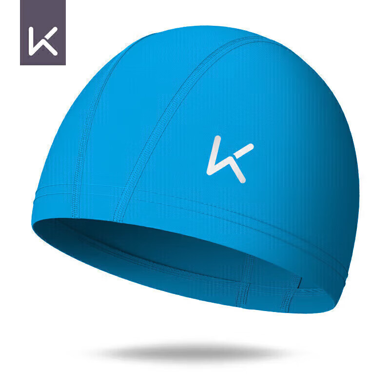 Keep Swimming Cap for Women, Comfortable Fabric, Non-Binding, Large Size, Long Hair Protection, Ear Protection, Adult Cap for Men, Sea Salt Blue
