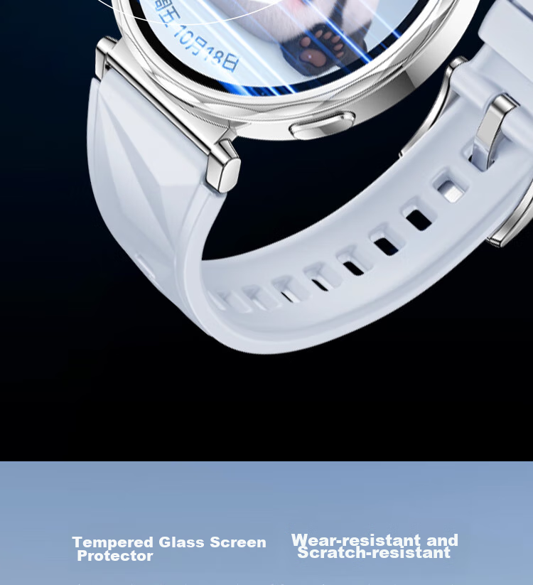 ESCASE [Three-Piece Deluxe Set] Huawei Watch GT5 Tempered Glass Screen Protector, Full Coverage, HD Clear, Shatterproof, Fingerprint-Resistant Protective Film for Watch Face, 41MM 8
