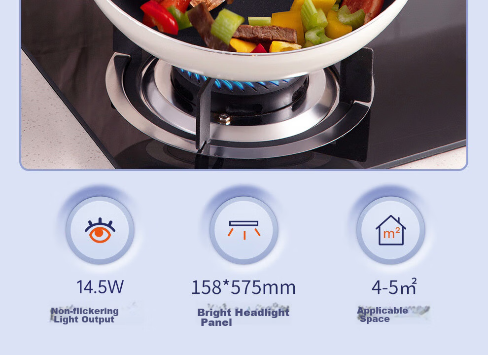 AUPU G Series Remote Control Cooling Fan for Kitchen, Integrated Lighting And Cooling, Plasma Purification F166 23