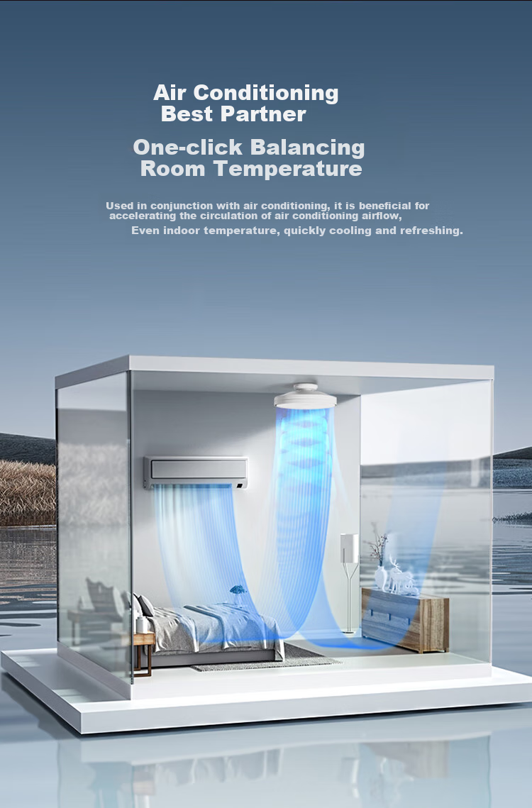 BULL Bladeless Fan Light Integrated Ceiling Light GF19AT Invisible Hanging Fan Light Bedroom Model 70W, Installation Included 10