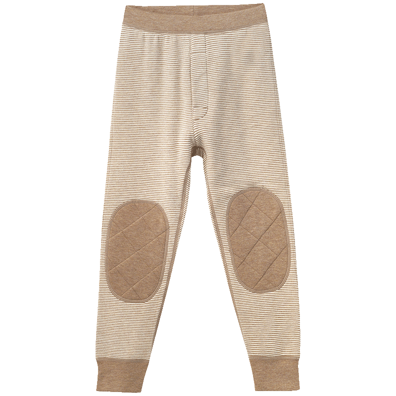 YING BO LUN Boys' Thermal Underwear for Autumn And Winter, Thick German Velvet Double-Layer Warm Base Layer Pants for Older Children, 80980 Coffee Color, Size 165