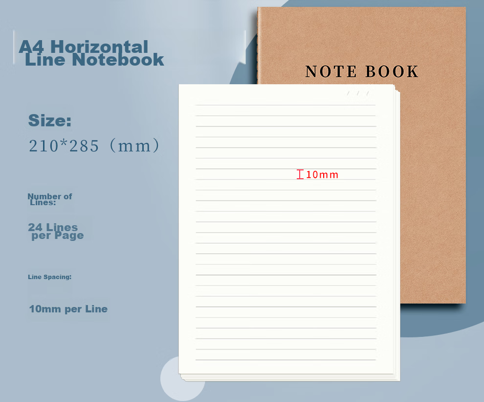 Jiaranheng 5-Pack B5 Cornell Notebooks, 5R High-Efficiency Study And Work Notebook, Kraft Paper Thread-Bound Notebook, Sewn Binding Notebook for College Students, Postgraduate Exam Preparation, Soft Cover Notebook, Customizable 9
