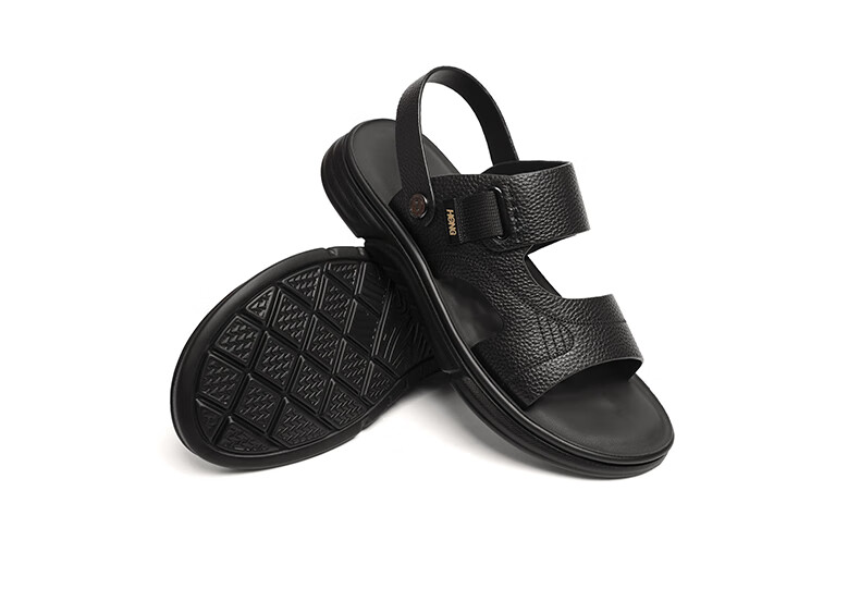 Red Dragonfly Men's Sandals 26 Summer Cowhide Non-Slip Soft Sole Dual-Wear Beach Leather Sandals WTT250402S Brown Size 42 22