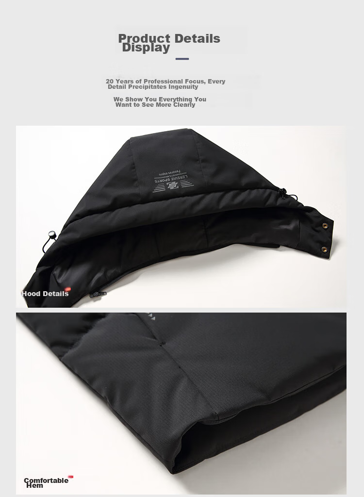 SNOWFLYING Autumn And Winter New Warm down Jacket Vest for Men, Hooded Casual Simple Versatile Sleeveless Vest Outerwear for Me 18