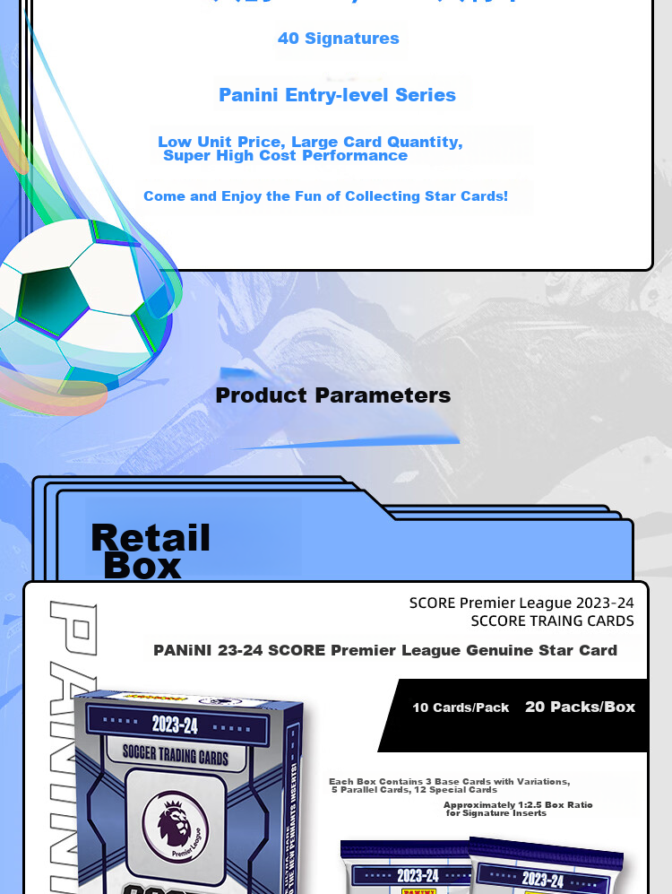 PANINI 2023-24 Score Premier League Football Star Card Fat Pack 3