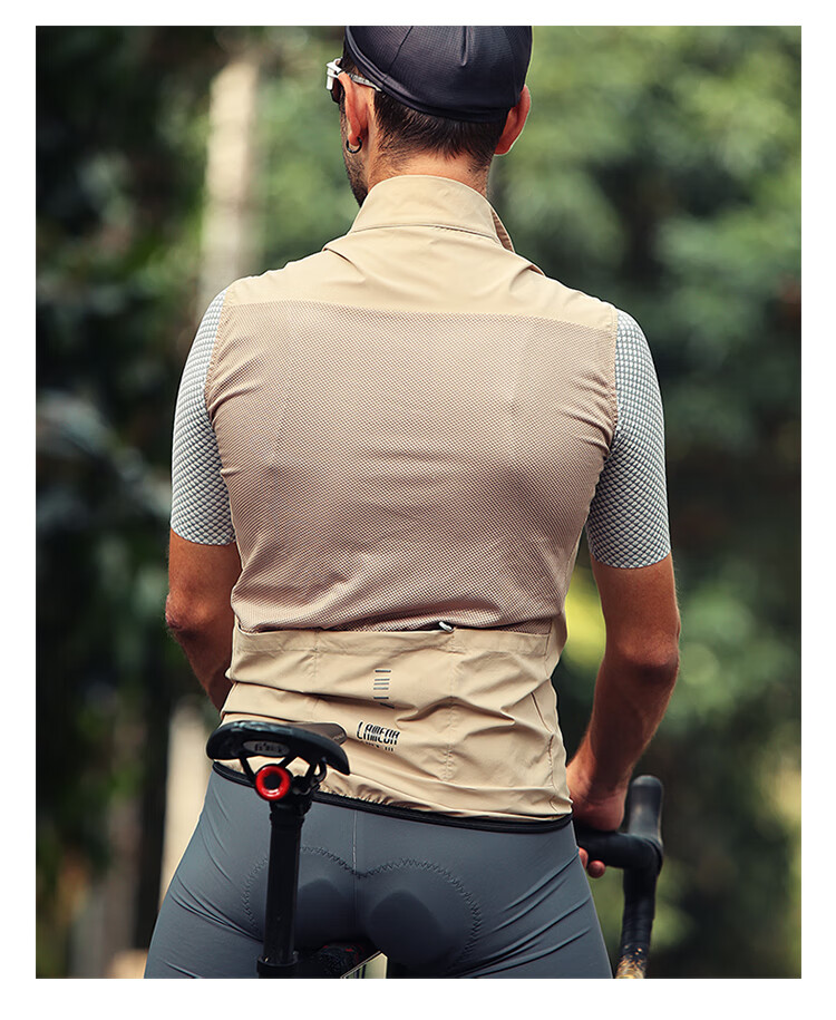 Lameda Bicycle Road Bike Cycling Vest, Spring And Summer Quick-Dry Riding Jacket, Windproof Vest for Men And Women, Black, XL 7