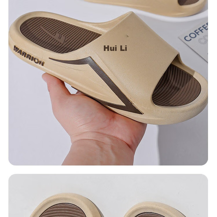 Huili Slippers, Comfortable for Stepping on Poop, Sports Bathroom Indoor Outdoor Wear, Non-Slip Sandals for Men, HL3980 Black And Gray, Size 46-47 29
